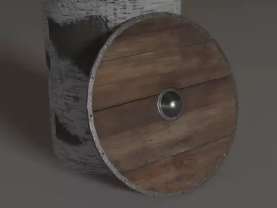 Viking Shield 3D model 5