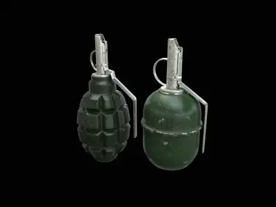 Grenades RGD-5 and F1  Low-poly 3D model