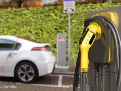 EV Charger Station 3D model