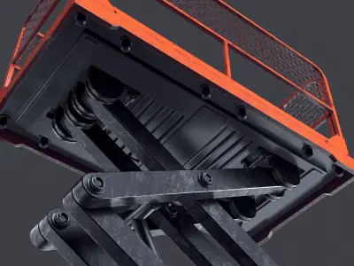 Scissor Freight Lift II 3D model