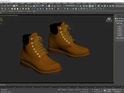 Boots Low-poly 3D model 2
