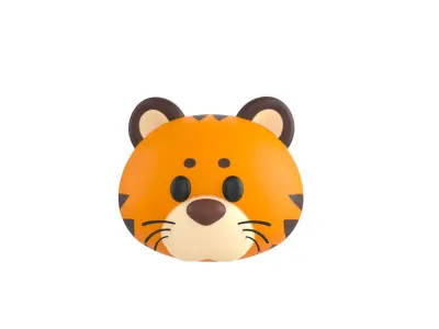Prop157 Tiger Head 3D model