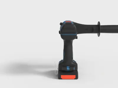 BOSCH BRUSHLESS DRILL MACHINE Low-poly 3D model