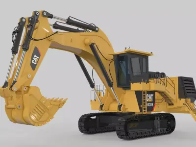 Mining Excavator Rigged  3D model
