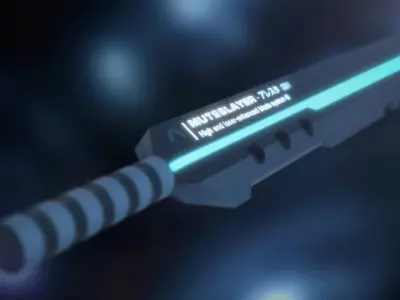 Sci-Fi Katana Mute Slayer Low-poly 3D model