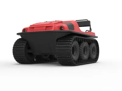Argo 750 HD 6x6 with tracks 3D model