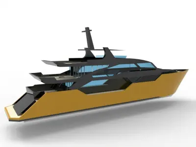 Super Yacht 3D model