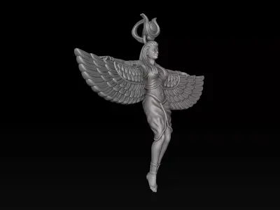Isis Egyptian Goddess Pendant v6 3D print model