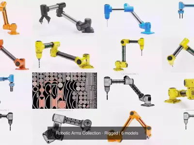 Robotic Arms Collection - Rigged 3D Model Pack