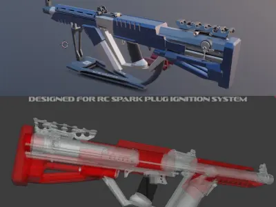 SPUD P45 POTATOGUN 3D model