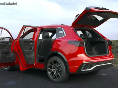 Volkswagen Tiguan 2024 Red Simplified 3D model