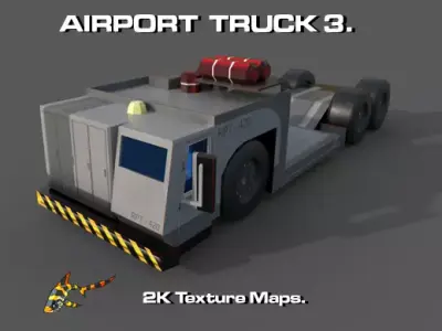AIRPORT TRUCK 3 Low-poly 3D model