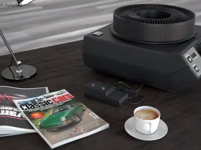 Vintage Circular Slide Projector Black 3D model