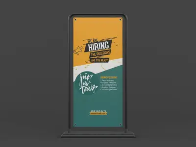 Billboard sign stand 3D model