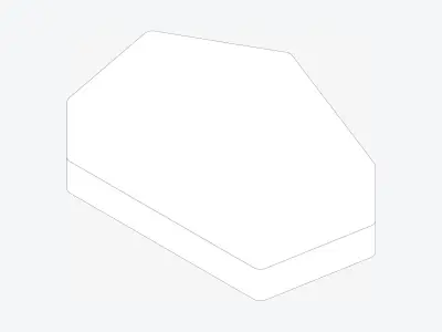 Furniture - Seating - Contemporary - Scoop - Foot Stool - Left Low-poly 3D model