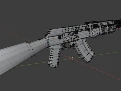 Free AK-47  Free low-poly 3D model