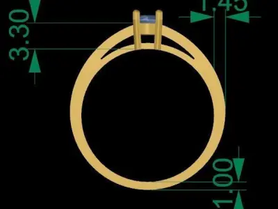 Classic Ring 3D print model buy