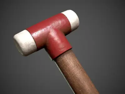 Hammer Low-poly 3D model 15