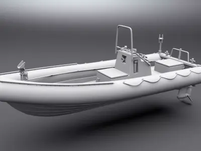 Sea Force 700 RHIB scale model 3D print model