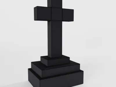 Antique Gravestone Low-poly 3D model