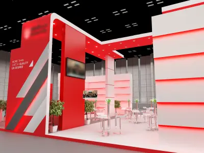 Exhibition Stand Design 00356 Low-poly 3D model