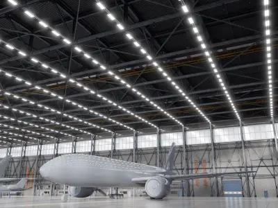 XXL Airliner Hangar 3D model