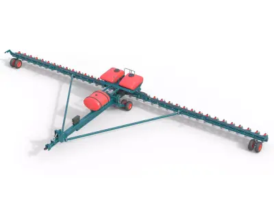 Row Planter  Low-poly 3D model