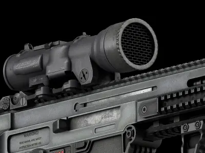 Scope Elcan SpecterDR 1 5 6x Low-poly 3D model