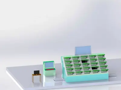 Battery Swapping Machine for ev vehicles 3D model