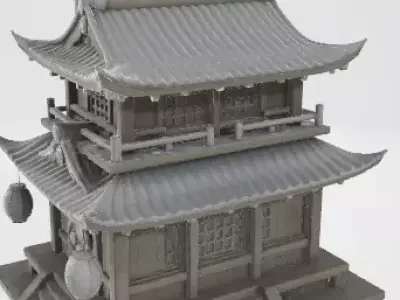 Traditional Japanese House 3D model