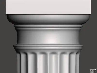 Doric Column - 3d model for CNC - DoricColumnCFC01 3D print model purchase