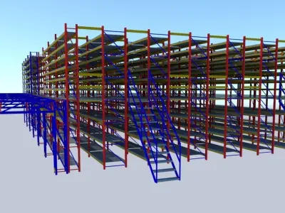 SHELF SYSTEM OF THE MEMBRANE 3D model