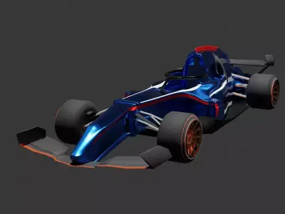 Formula racing car Free low-poly 3D model
