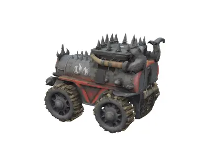 Orc Renforced War Armored Ultra medieval Vehicle Realistic 3D model