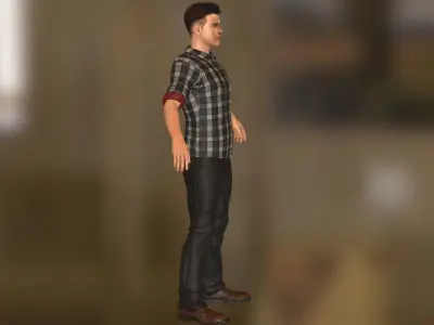BradPitt Low-poly 3D model