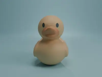 Plastic duck Low-poly 3D model