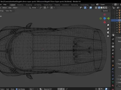 Bugatti Chiron Super sports  Free low-poly 3D model