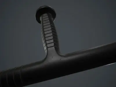 Police Plastic Stick PBR Game Ready Low-poly 3D model