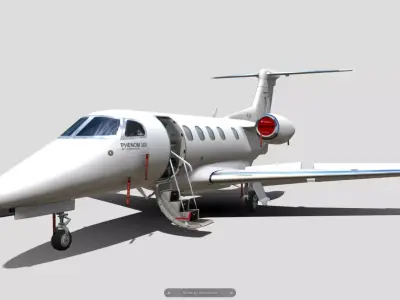 Embraer Phenom 300 Low-poly 3D model purchase