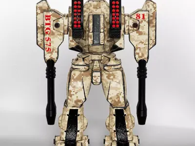 Desert scarab Battle Mech 3D model