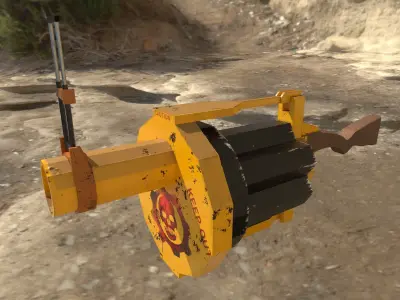 LOW POLY GRENADE LAUNCHER Low-poly 3D model