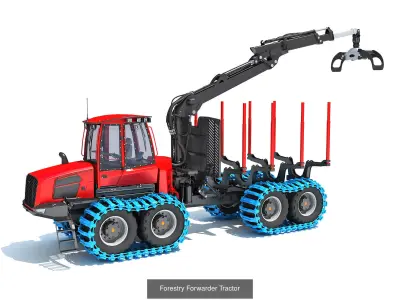 Forestry Machinery Set 3D Model Pack