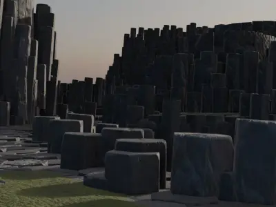 Mystical Island Ruins 3D model