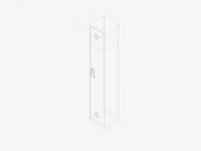 Locker - Plastic - Locka - Classic - Single Tier Low-poly 3D model