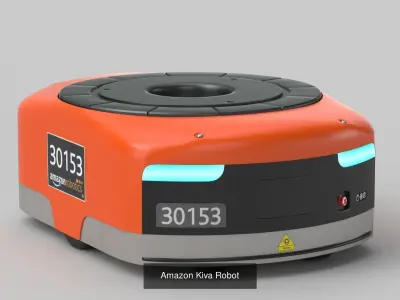 Delivery Robot collection Outdoor Industrial Hospital Warehouse 3D Model Pack