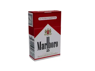 Realistic Cigarette Pack 3d Model Openable Marlboro Animation Low-poly 3D model
