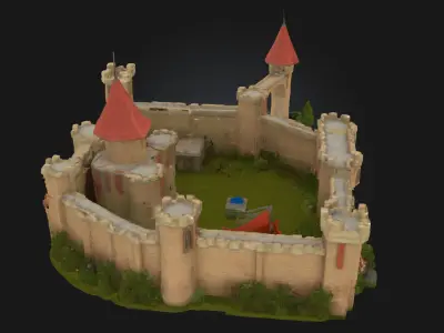 Fortress Haven Medieval Stronghold Model for Fantasy 3D model