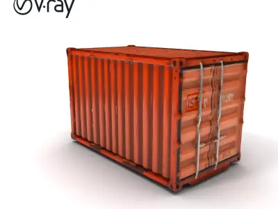 Realistic Shipping Container Model Pack for D Environments Low-poly 3D model