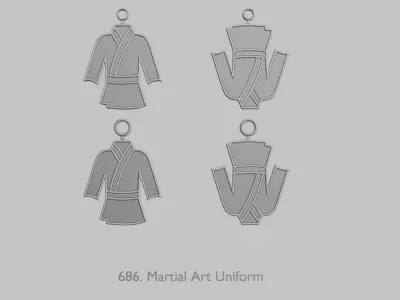 Clothes Pendants Fashion Uniforms and Accessories Collection 3D print model