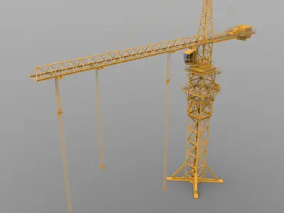 Tower Crane 3D model 2